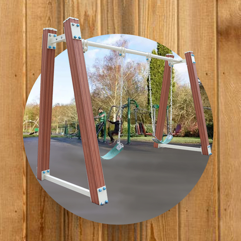 星加坊健身路径 塑木器械与双人秋千引领社区健康新生活